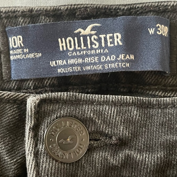 Hollister women’s  wide leg black baggy Jeans size 10 - Picture 5 of 8